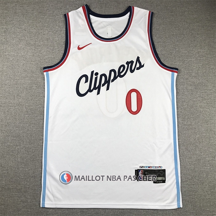 Maillot Los Angeles Clippers Russell Westbrook NO 0 Association 2024-25 Blanc
